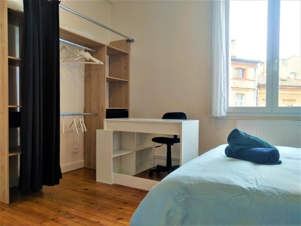 Chambre Privee Et Spacieuse Au Sein D'Un Logement Partage - Central, Quartier Villebourbon - 3 Chambres Doubles - 2 Balcons - Places De Stationnements Gratuites - 5 Min A Pied Gare Et Hypercentre Montauban Extérieur photo
