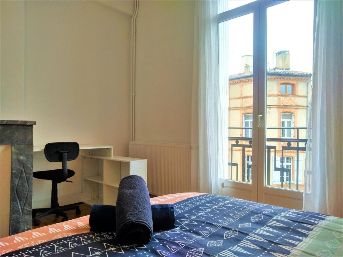 Chambre Privee Et Spacieuse Au Sein D'Un Logement Partage - Central, Quartier Villebourbon - 3 Chambres Doubles - 2 Balcons - Places De Stationnements Gratuites - 5 Min A Pied Gare Et Hypercentre Montauban Extérieur photo